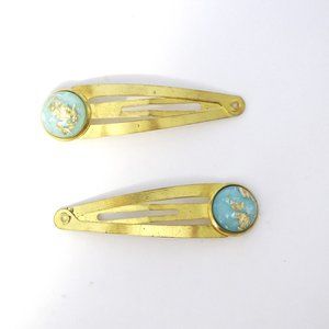 Flakes of Gold Hairclips